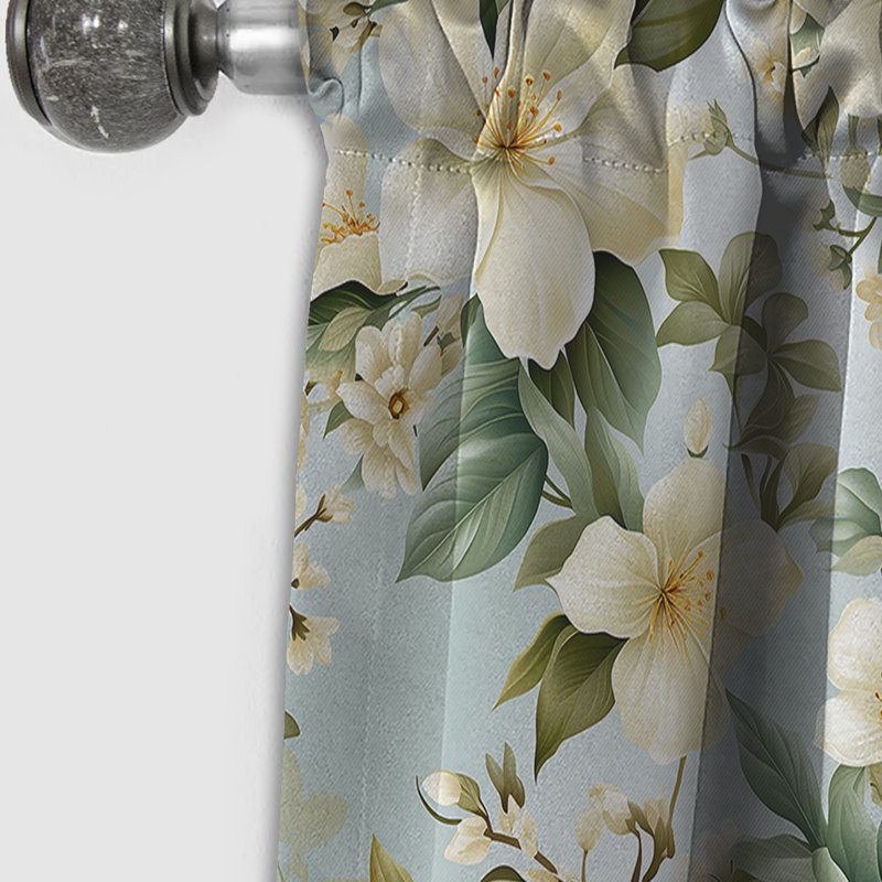 Motif tropical Serene Botanics - Rideau floral - Rideau occultant floral - 1 panneau, L 52 po x L 90 po