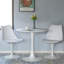 Chaise d'appoint blanche moderne avec siège rembourré blanc Jemba