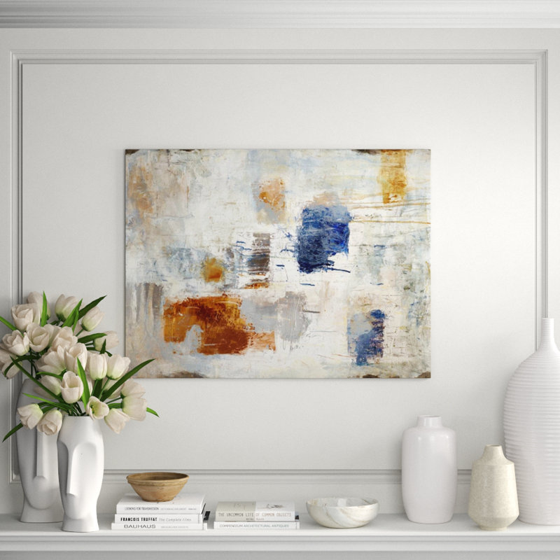 Calico Rain Print by Samuel Kane, Knife Gel, 36" H x 48" W x 1.5" D