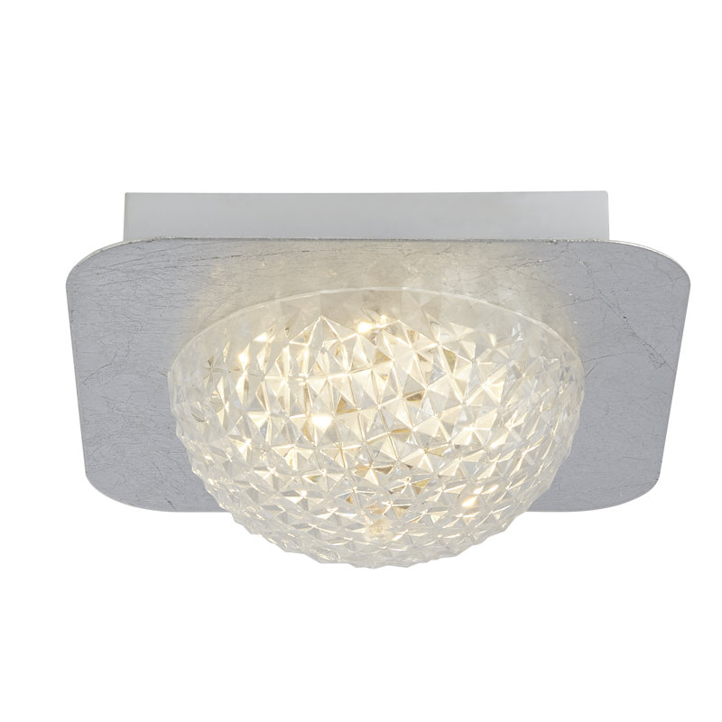 Anyelin Acrylic LED Flush Mount, Silver