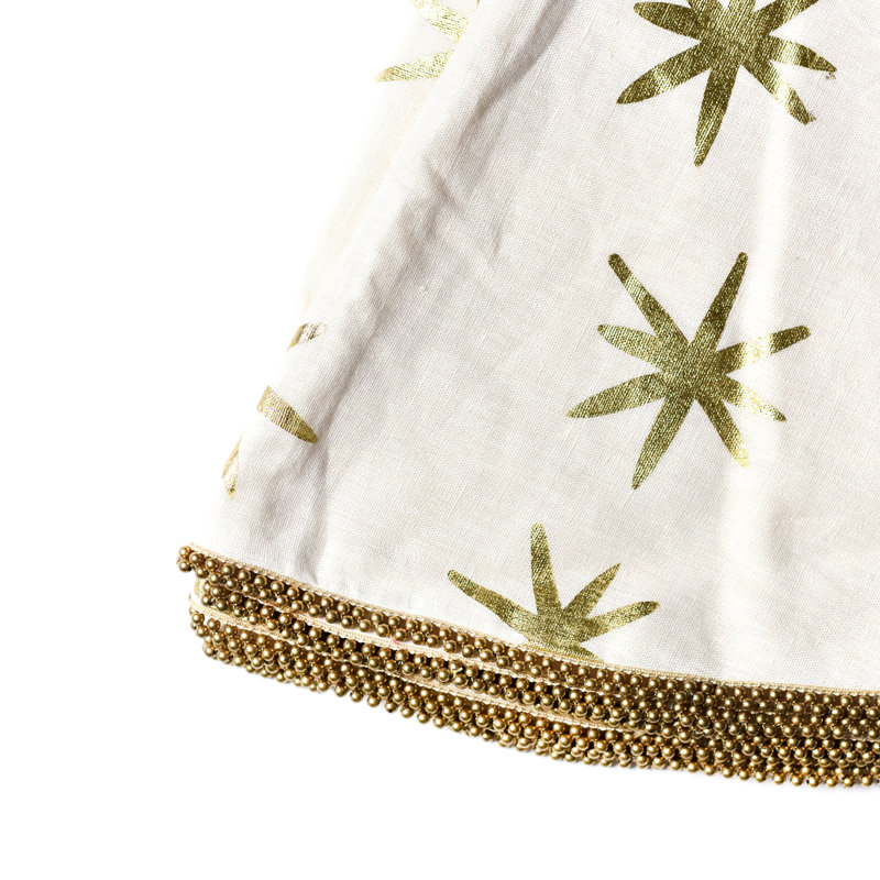 Geometric Linen Tree Skirt
