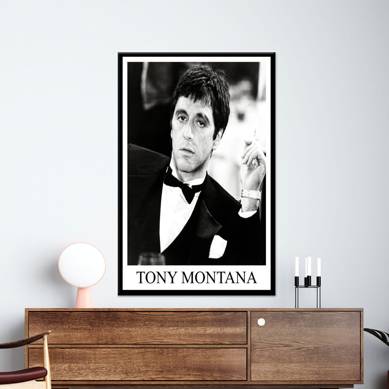 «Scarface Portrait Print»: reproduction d'art sur toile - décor moderne pour la maison, toile tendue 1P