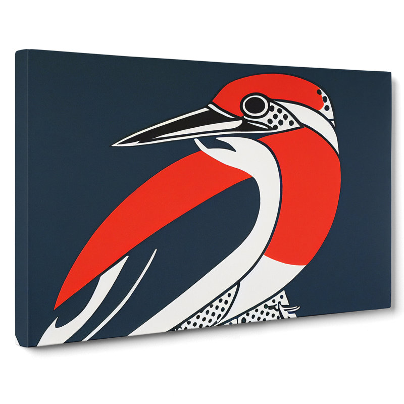 Delicious Kingfisher Bird - Wrapped Canvas, 40cm H x 60cm W x 3cm D
