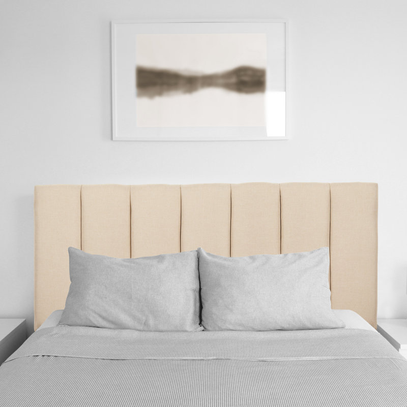 Tête de lit tapissier Telscombe, Double, Crème