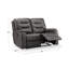 Causeuse inclinable en cuir véritable à accoudoirs carrés 59 po Ashlin-86935670