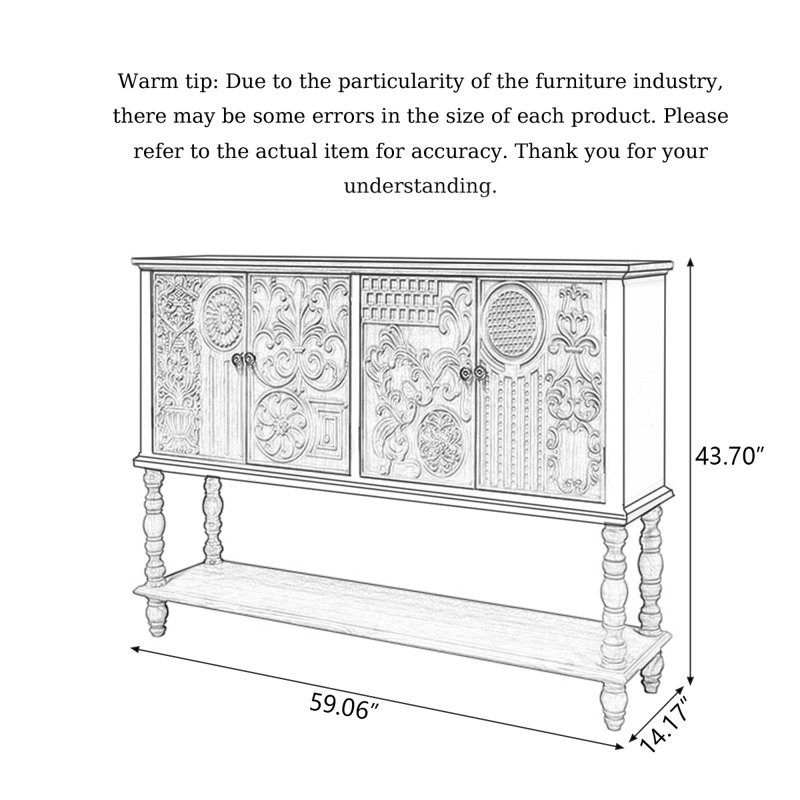 Light Luxury Large Capacity Multi-Functional Console Table