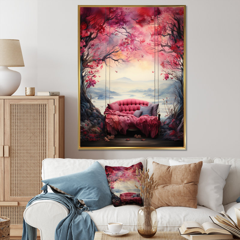 Tykeria Bohemian Art Bohemian Reverie sur impression sur toile, H 32 po x l 16 po x P 1 po, Cadre flottant doré