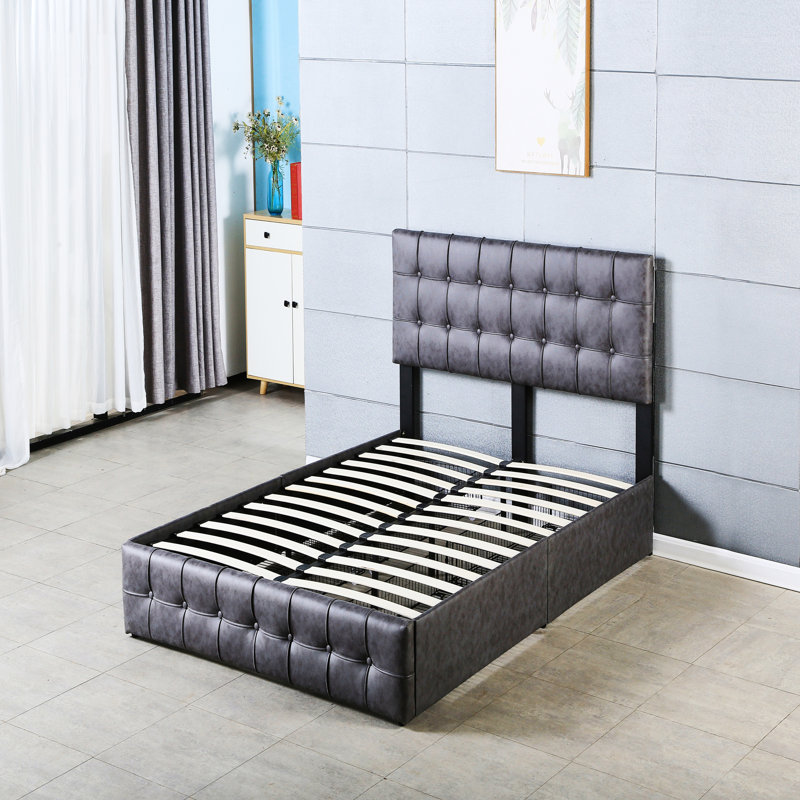 Upholstered Platform Storage Bed, Queen