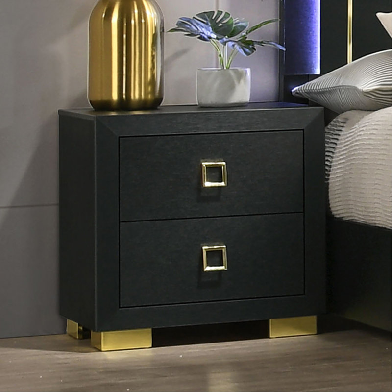 Table de chevet 2 tiroirs Modern