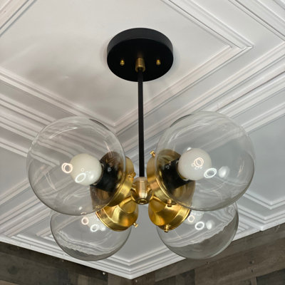 Lustre moderne 5 lumières Mid-Century