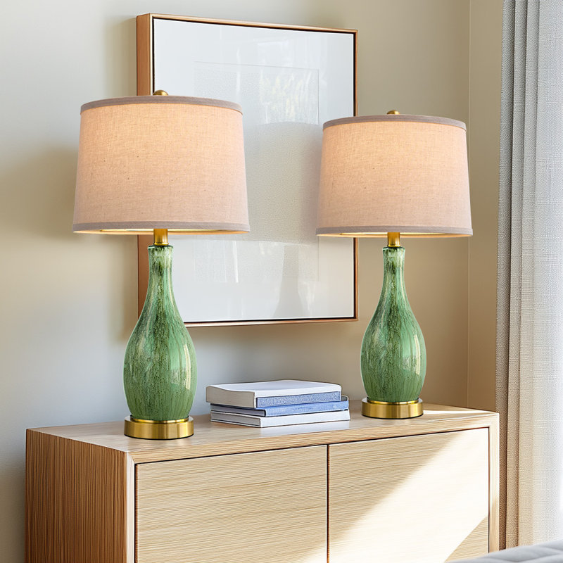 24.5" H Glass Table Lamp