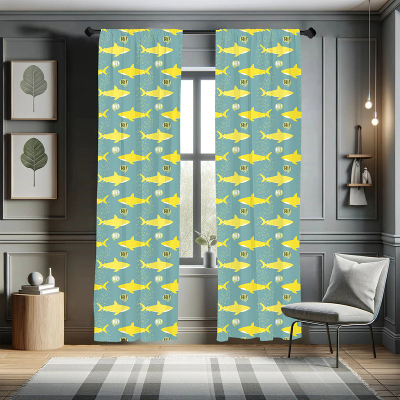 Semi-Sheer Rod Pocket Curtain Panels, 28" x 63"