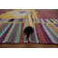 Tapis kilim fabriqué à la main 8 x 10 à rayures complexes