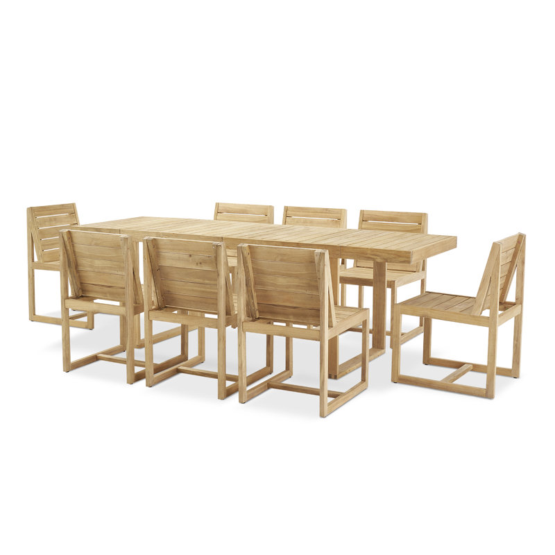 Patio Table + Dining Chairs, 8