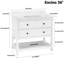 Meuble-lavabo simple 36 po avec comptoir en quartz blanc Carrara, lavabo et dosseret Encino, pré-assemblé-1279629826