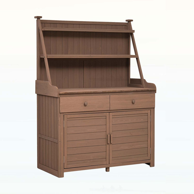 Versatile Gardening Workbench with Ample Storage and Robust Construction, Brown
