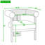 Fauteuil d'appoint moderne rembourré avec accoudoirs arrondis et piètement robuste en bois à trois pieds-1334662008