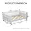 Lit plateforme simple en bois, lit simple à profil bas avec rails-129034152