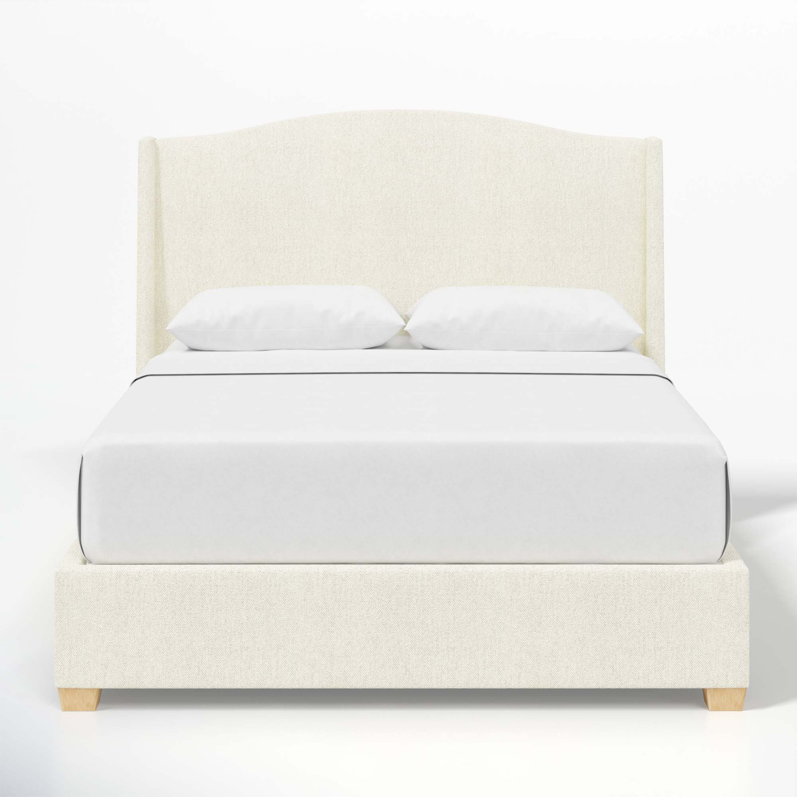 Allis Wingback Platform Bed, Queen, Milsap Canvas Sustain® Tweed