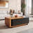 Extendable Coffee Table With 2 Storage Drawers, Dual-Tone Center Table With Sliding Tabletop-1353932157