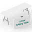 Table pliante en plastique extra longue 8 pi, 360 lb, table en plastique blanc robuste avec poignée pour les mariages, les banquets et les événements intérieurs et extérieurs