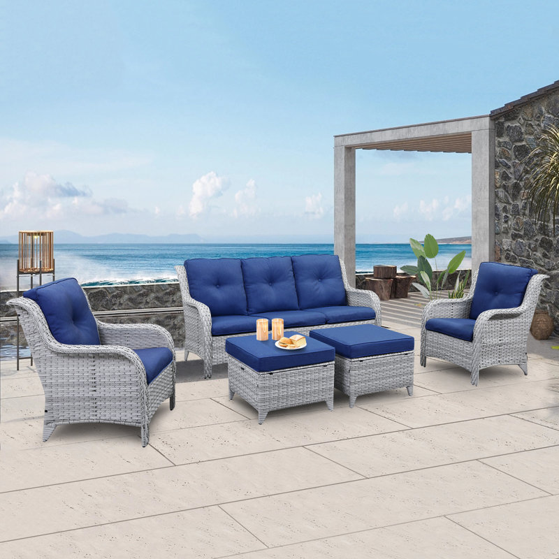Miamoon 7 - Person Patio Conversation Sets with Cushions