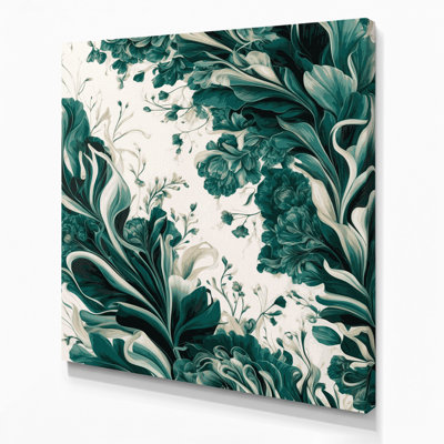 Abstract Florals 12 Blue Canvas Wall Art