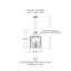 Lanterne suspendue carrée 3 lumières Destrey-22712887