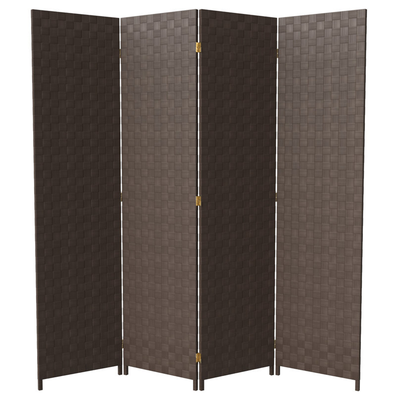 Outdoor Folding Screen, 4, Dark Brown, 71" H