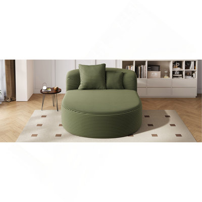 Canapé moderne sans méridienne 51,6 po avec deux coussins de soutien pour le salon