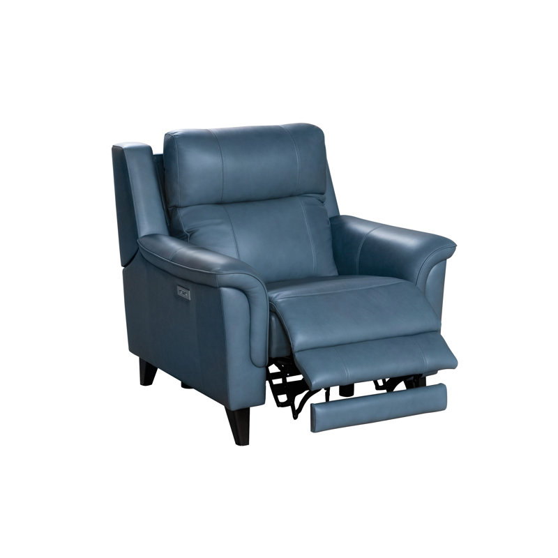 Fauteuil inclinable club Neabsco, Cuir synthétique Masen bleu-gris