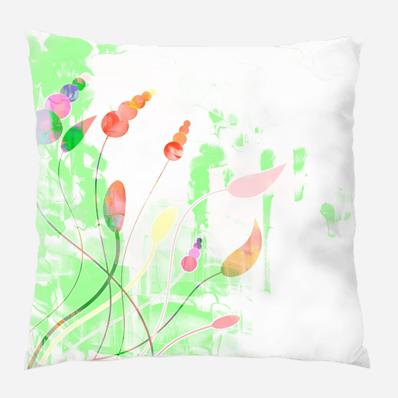 Borman Watercolour Throw Pillow, Microsuede, Indoor