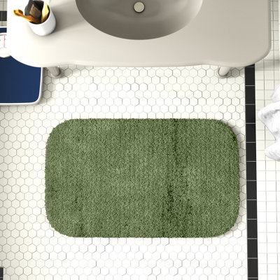 Mccluney Soft Nylon Machine Washable Non- Slip Bath Rug/Mat