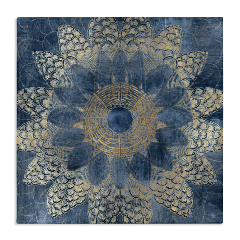 Toile bohémienne Mandala, conception de Jacob Q, H 17 po x l 17 po