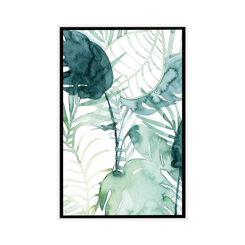 « Palm pieces II » par Grace Popp-impression d’art graphique, H 60 po x l 40po x P 1,5 po, Toile blanche encadrée