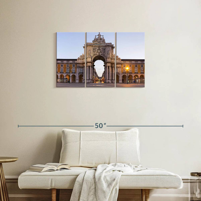 Nicci Praca De Comercio Lisbon, 20" H x 33" W