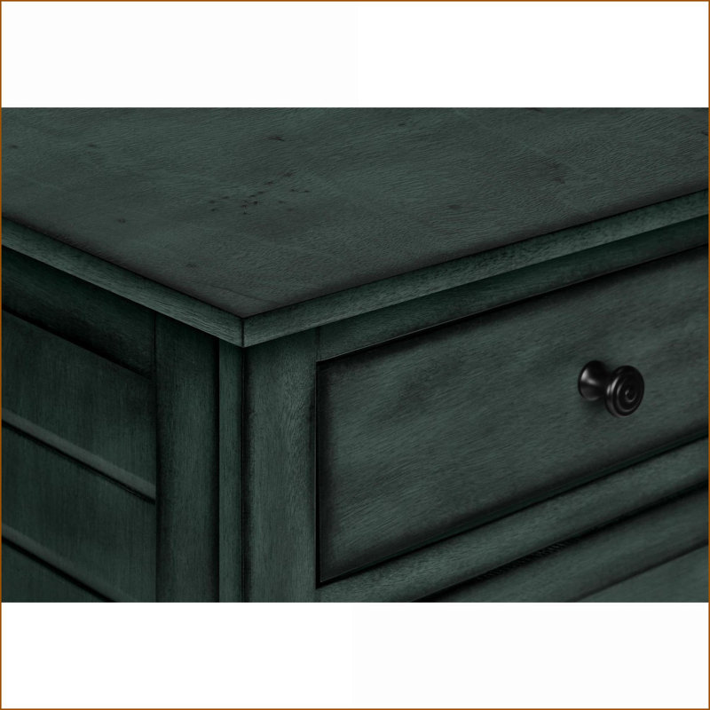 Table basse transitionnelle bleue antique pour chambre à coucher / salon avec rangement, facile à assembler