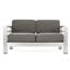 Patio avec structure en aluminium - Eau kaki - Coussin de siège de 49,50 po et accoudoir de 24,02 po de hauteur requis