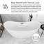 Baignoire de trempage autoportante en acrylique blanc lustré 59 po x 31 po