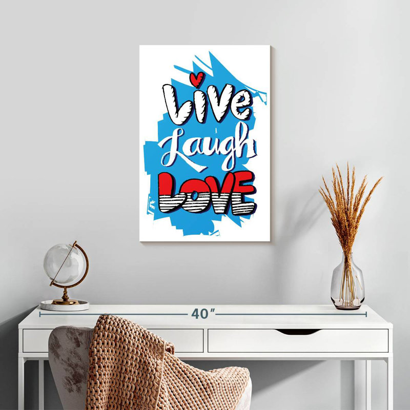 Dessin animé «Live Laugh Love», H 24 po x l 16 po
