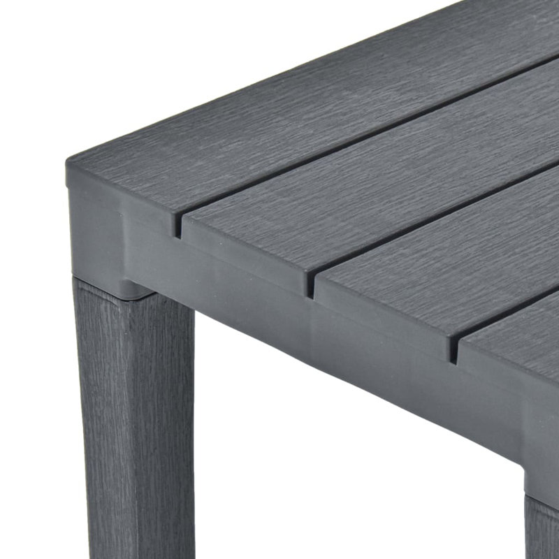 Banc de jardin en plastique Jensen, Gris anthracite