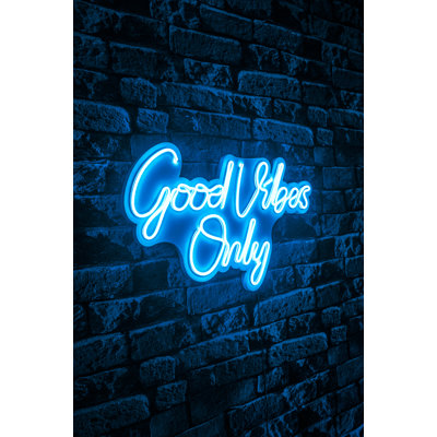 Enseigne lumineuse à DEL 20 po Good Vibes Only Jaquari