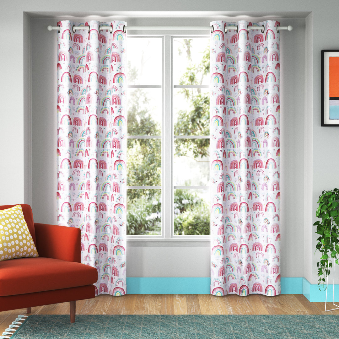 Wayfair Basics® Rainbow Thermal 100% Blackout Grommet Curtain Panel Wayfair Basics® Size per 