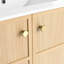 Meuble-lavabo de 76 cm (30 po), construction en contreplaqué de chêne avec 2 portes pour les articles de toilette. Meuble-lavabo autoportant en contreplaqué, offrant beaucoup d'espace de rangement.