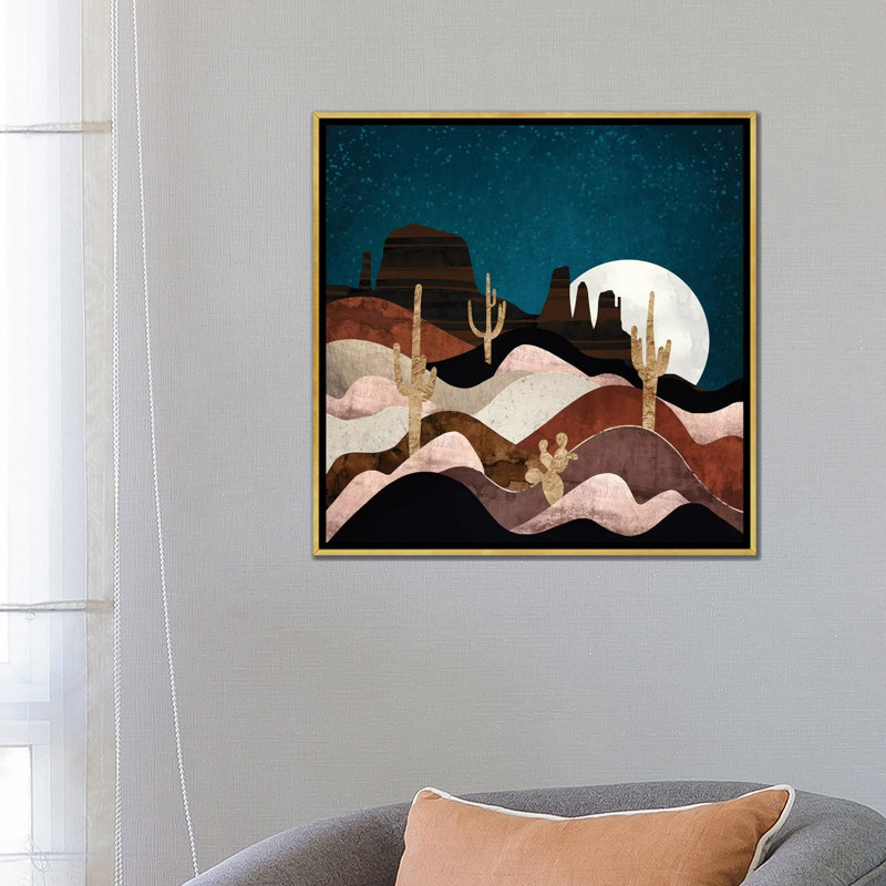 Étoiles du désert - impression, Aucun mat, 26" H x 26" W x 1.5" D, Toile encadrée d'or