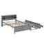 Lit plateforme avec rangement pour tête de lit, ports USB, lit gigogne et trois tiroirs-114328301-114328304
