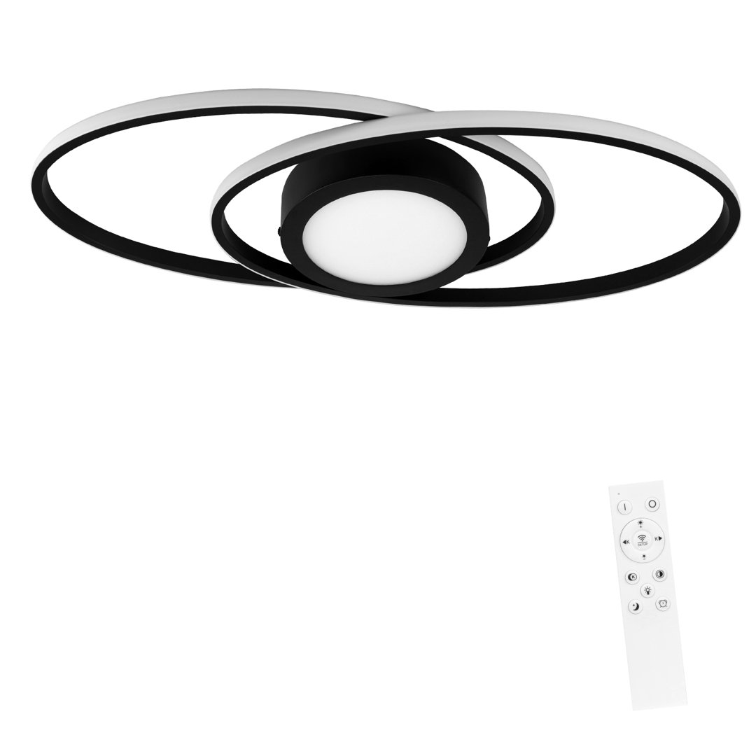 LED Deckenleuchte 2-flammig Dimmbar Oval Design Modern Topanga 56,5 cm