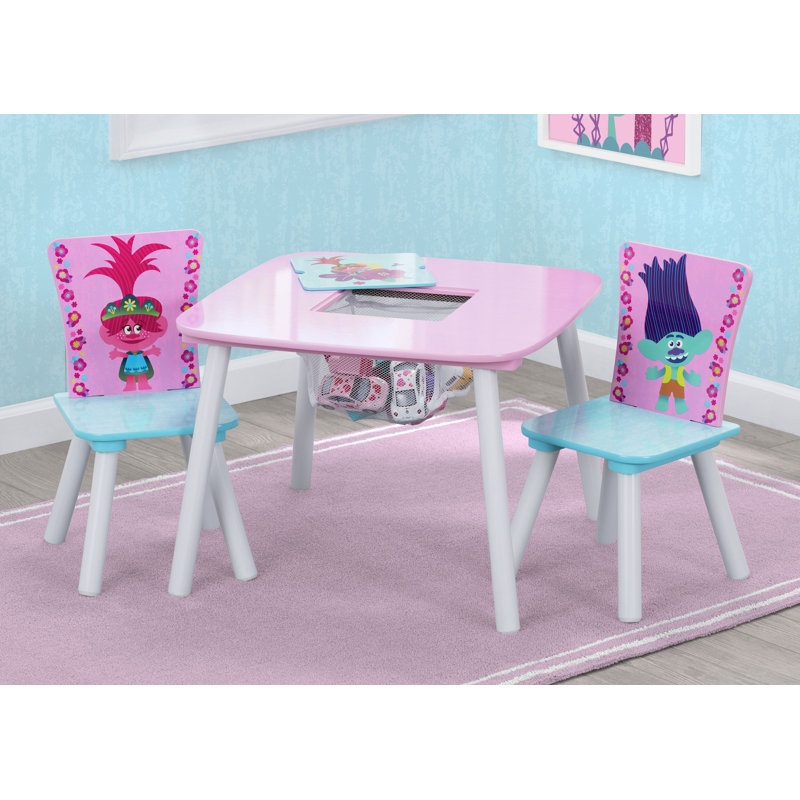 Ensemble de table et de chaises Trolls World Tour avec rangement par Delta Children