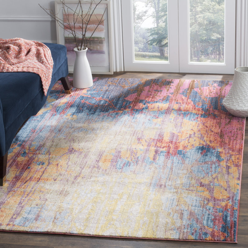 Johnston Abstract Hand Woven Area Rug, Rectangle 183 x 274 cm
