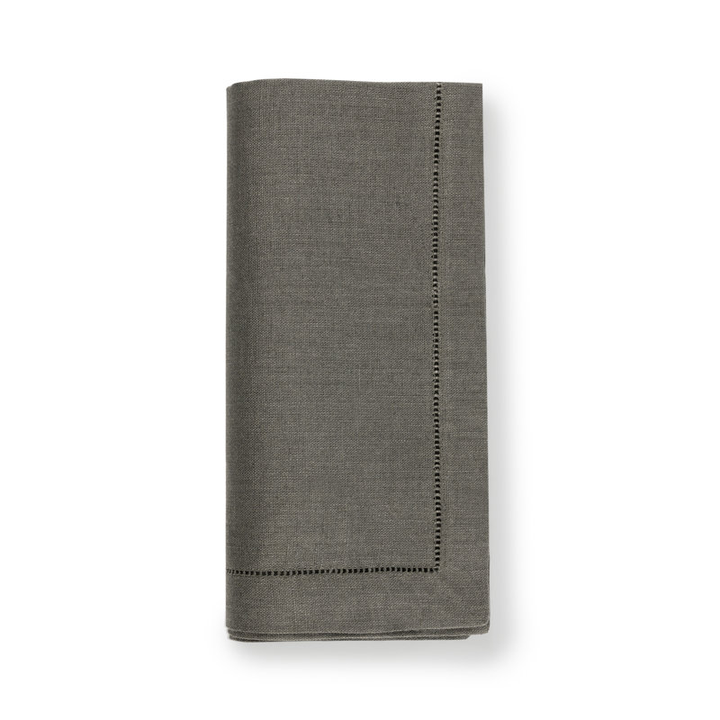 Festival Linen Square Napkins, Pewter